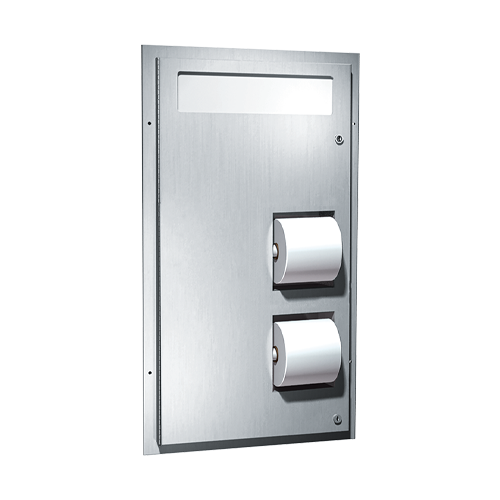 ASI 10-0484 Toilet Seat Cover & Toilet Tissue Dispenser - Dual Access - Partition Mounted