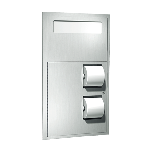 ASI 10-0485 Toilet Seat Cover & Toilet Tissue Dispenser - Recessed