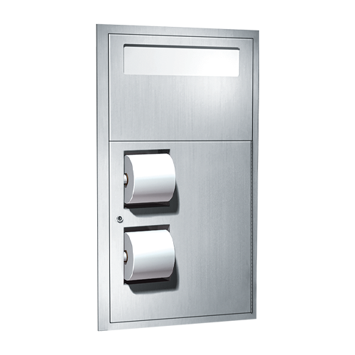 ASI 10-0485-R Toilet Seat Cover & Toilet Tissue Dispenser - Recessed