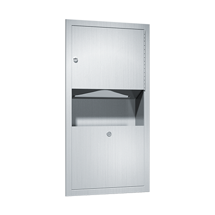 ASI 10-0462-AD Traditional™ - Paper Towel Disp. & Waste Receptacle - Multi, C-Fold - 2 gal. Recessed
