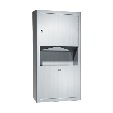 ASI 10-0462-AD-9 Traditional™ - Paper Towel Disp. & Waste Receptacle - Multi, C-Fold - 2 gal. Surface Mounted