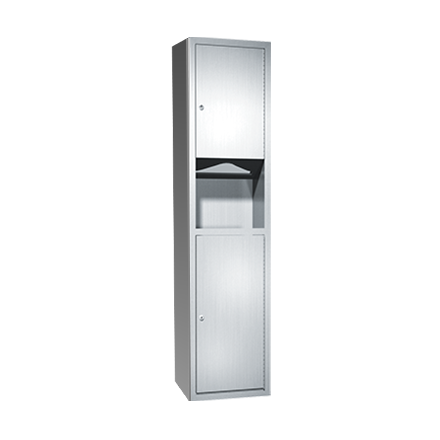 ASI 10-0467-9 Traditional™ - Paper Towel Disp. & Waste Receptacle - Multi, C-Fold - 7 gal. Surface Mounted