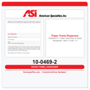 ASI 10-0469-2 Traditional™ - Paper Towel Disp. & Waste Receptacle - Multi, C-Fold - 12 gal. Semi-Recessed