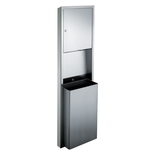 ASI 10-0469-9 Traditional™ - Paper Towel Disp. & Waste Receptacle - Multi, C-Fold - 12 gal. Surface Mounted