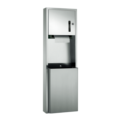 ASI 10-04692-9 Traditional™ - Paper Towel Dispenser & Waste Receptacle - Roll - 18 gal. - Surface Mounted