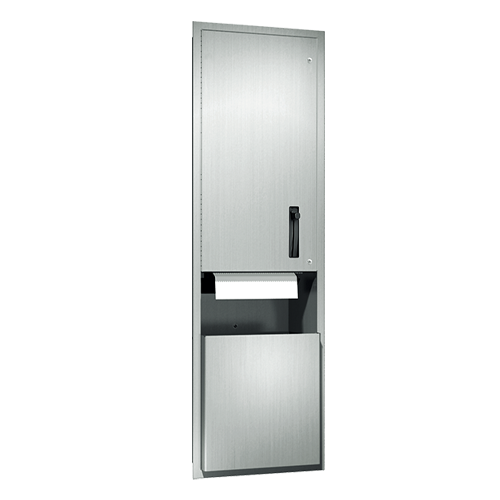 ASI 10-046921 Traditional™ - Paper Towel Dispenser & Waste Receptacle - Roll - 13.3 gal. - Recessed