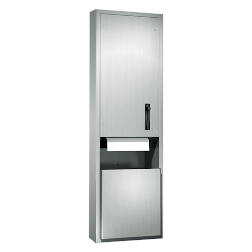 ASI 10-046921-9 Traditional™ - Paper Towel Disp. & Waste Receptacle - Roll (Battery) - 13.3 gal. Surface Mounted
