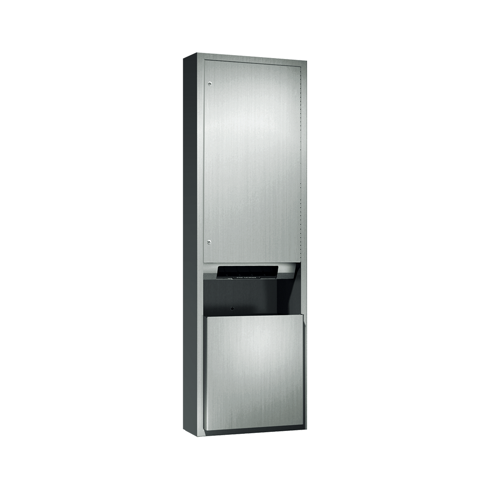 ASI 10-046921A-9 Traditional™ - Auto Paper Towel Disp. & Waste Receptacle - Roll (Battery) - 12 gal. Surface Mounted