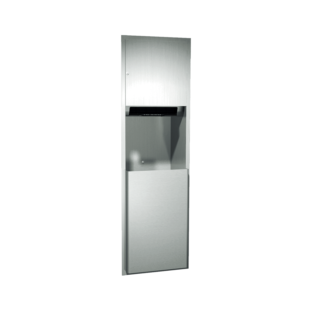 ASI 10-04692A Traditional™ - Auto Paper Towel Disp. & Waste Receptacle - Roll (110- 240V) - 17 gal. Recessed