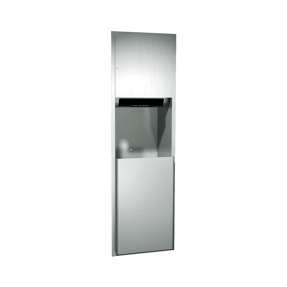 ASI 10-04692AC Traditional™ - Auto Paper Towel Disp. & Waste Receptacle - Roll (110- 240V) - 17 gal. Recessed
