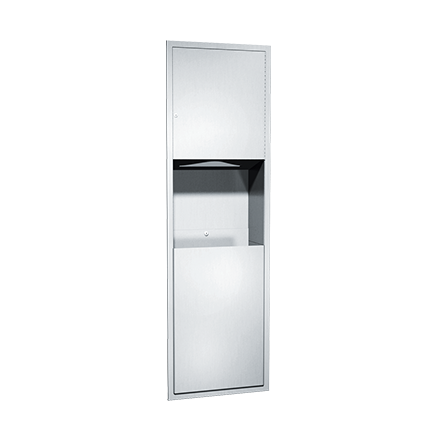 ASI 10-04697 Traditional™ - Paper Towel Disp. & Waste Receptacle - Multi, C-Fold - 12 gal. Recessed