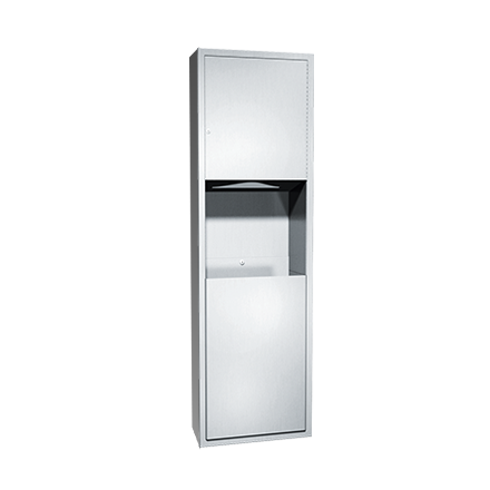 ASI 10-04697-4 Traditional™ - Paper Towel Disp. & Waste Receptacle - Multi, C-Fold - 12 gal. Semi-Recessed