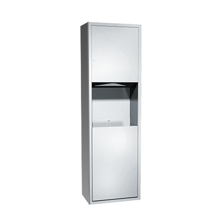 ASI 10-04697-9 Traditional™ - Paper Towel Disp. & Waste Receptacle - Multi, C-Fold - 12 gal. Surface Mounted