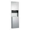 ASI 10-04697-BL Traditional™ - Paper Towel Dispenser & Waste Receptacle - Multi, C- Fold - 18 gal. - Recessed