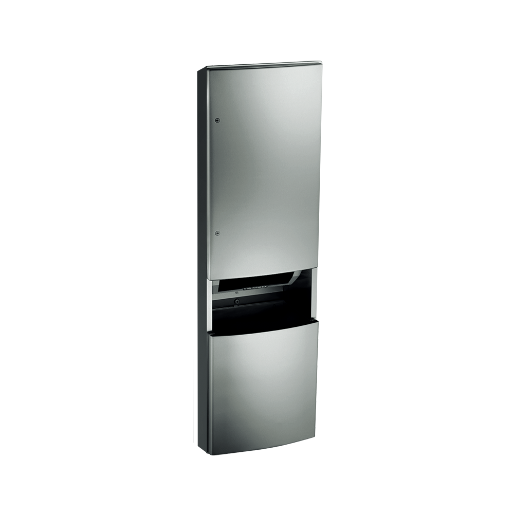 ASI 10-2046921AC-6 Roval™ - Auto Roll Paper Towel Dispenser / 13.5 gal. Removable Waste Receptacle - 110-240V - Recessed