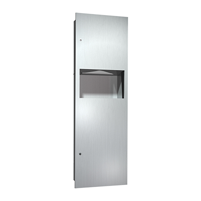 ASI 10-6462 Simplicity™ - Paper Towel Dispenser & Waste Receptacle - Multi, C-Fold - 9 gal. - Recessed