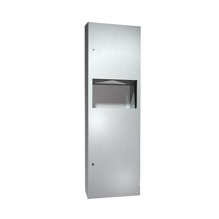 ASI 10-6462-2 Simplicity™ - Paper Towel Disp. & Waste Receptacle - Multi, C-Fold - 9 gal. Semi-Recessed