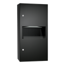 ASI 10-64623-9-41PC Simplicity™ in Matte Black - Paper Towel Disp. & Waste Receptacle - Multi, C-Fold - 2.2 gal. - Powder Coated - Surface Mounted - NEW