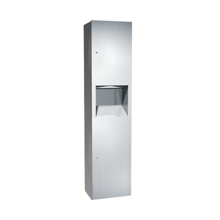 ASI 10-64676-9 Simplicity™ - Paper Towel Disp & 7 gal. Removable Waste Receptacle - Multi, C-Fold - Surface Mounted