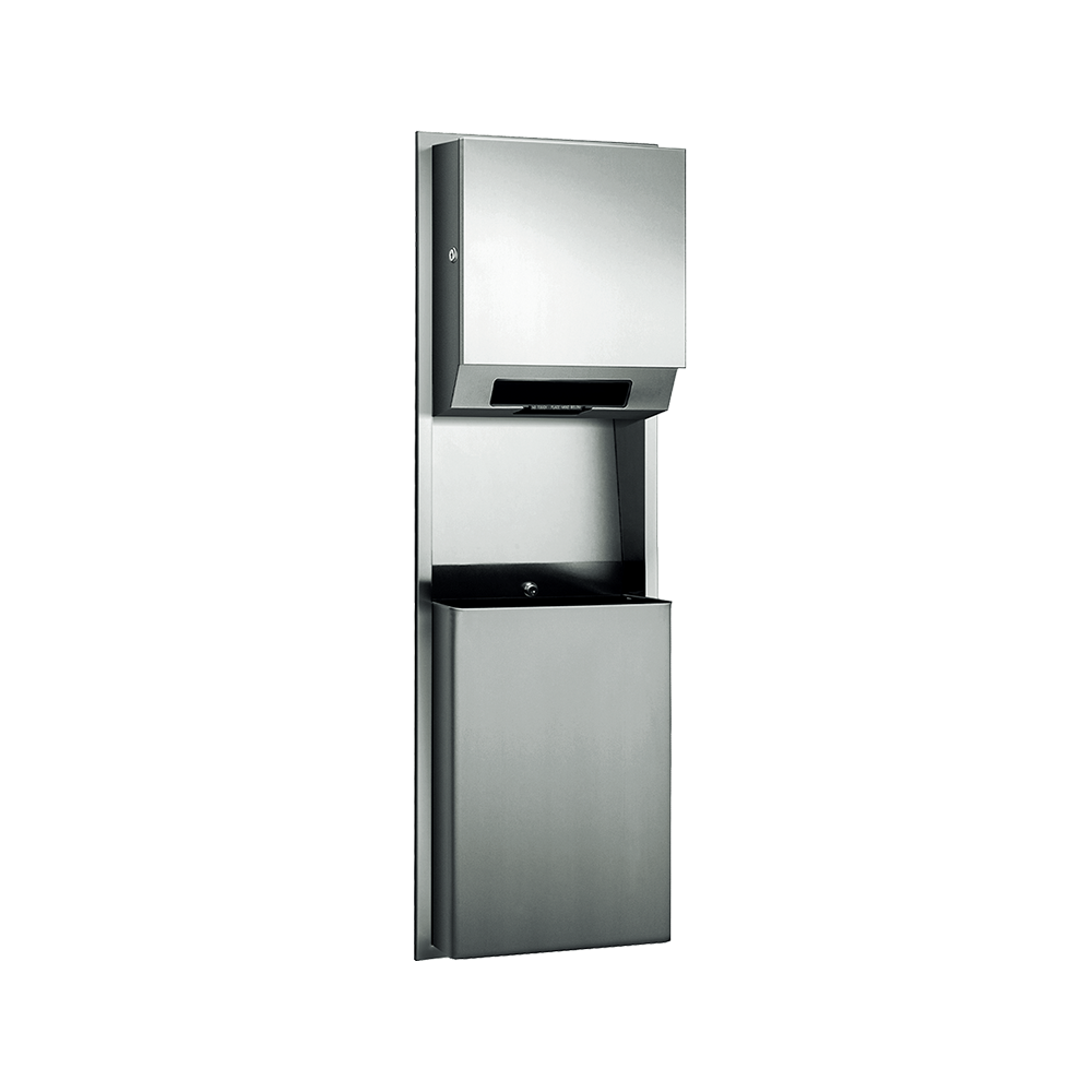 ASI 10-646924A Simplicity™ - Auto Roll Paper Towel Disp & 12 gal. Waste Receptacle. - Battery - Recessed