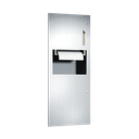 ASI 10-64696 Simplicity™ - Roll Paper Towel Dispenser & 9.4 gal. Waste Receptacle - Recessed
