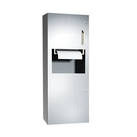 ASI 10-64696-9 Simplicity™ - Roll Paper Towel Dispenser & 9.4 gal. Waste Receptacle - Surface Mounted