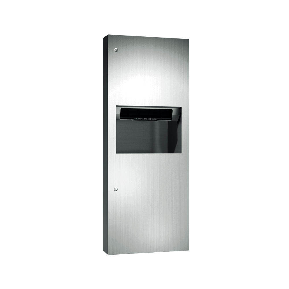 ASI 10-64696A-6 Simplicity™ - Auto Paper Towel Dispenser & Waste Receptacle - Roll - Battery - 9.9 gal. - Semi-Recessed