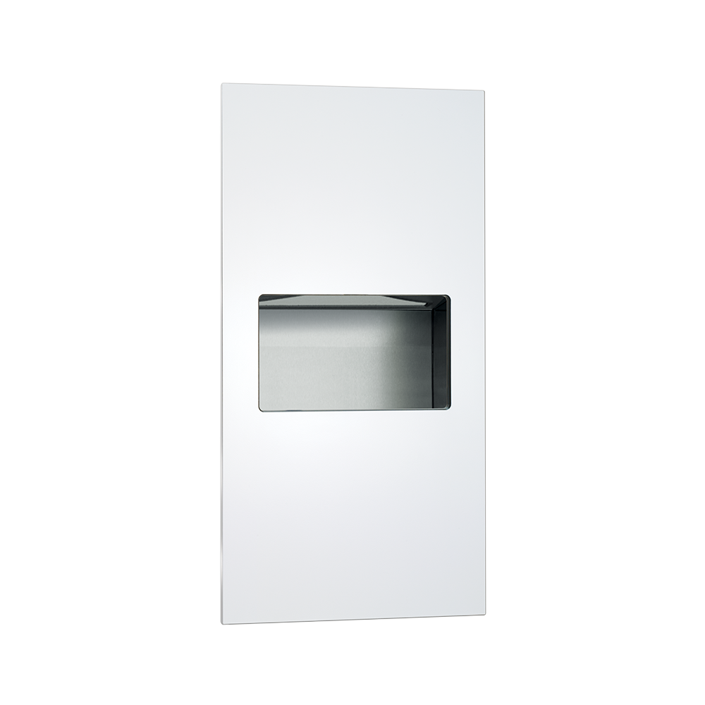 ASI 10-64623-00 Piatto™ - Fully Recessed Paper Towel Disp. & Waste Receptacle - White Phenolic Door