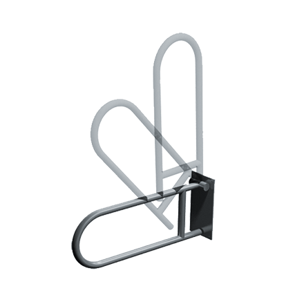 ASI 10-3413 Swing Up Grab Bar (1-1/4" O.D) - Smooth - Surface Mounted