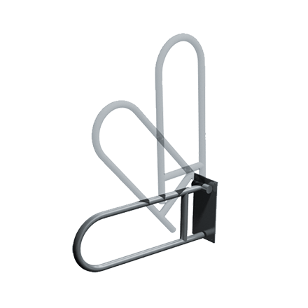ASI 10-3414 Swing-Up Grab Bar 1-1/4" O.D. Smooth Surface Mounted
