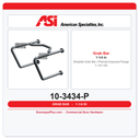 ASI 10-3434-P Straddle Grab Bar | Peened Exposed Flange 1-1/4" OD