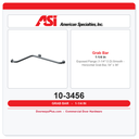 ASI 10-3456 Exposed Flange (1-1/4" O.D) Smooth - Horizontal Grab Bar, 54” x 36”