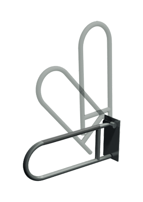 ASI 10-3514-P Swing-Up Grab Bar 1-1/2" OD Peened Surface Mounted