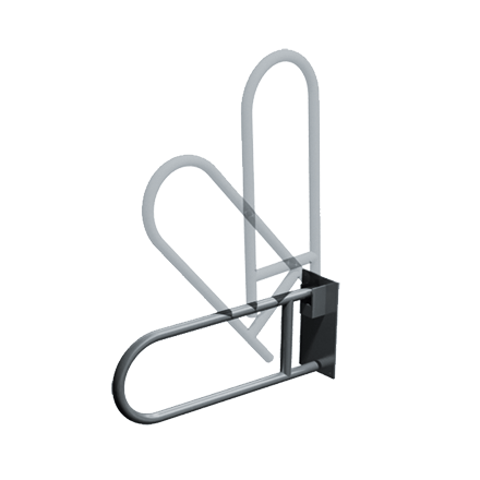 ASI 10-3551-P Swing Up Grab Bar (1-1/2" O.D) Peened - Surface Mounted