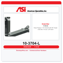 ASI 10-3704-L Snap Flange 1-1/4" OD Smooth 90° Angle Grab Bar 16"x32" Left Hand