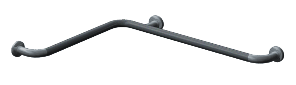 ASI 10-3750-P Snap Flange (1-1/4" O.D) Peened - Horizontal Grab Bar, 24” x 36”