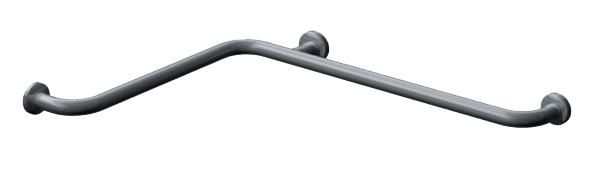 ASI 10-3756 Snap Flange (1-1/4" O.D) Smooth - Horizontal Grab Bar, 54” x 36”