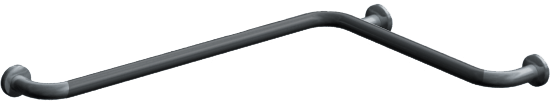 ASI 10-3774-P Snap Flange (1-1/4" O.D) Peened - Horizontal Grab Bar, 18-1/8” x 33- 1/8”