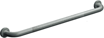 ASI 10-3801-18P-41 Matte Black Snap Flange (1-1/2" O.D) Textured - Straight Grab Bar, 18"