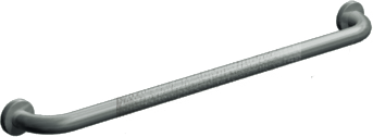 ASI 10-3801-24P-41 Matte Black Snap Flange (1-1/2" O.D) Textured - Straight Grab Bar, 24"