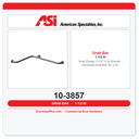 ASI 10-3857 Snap Flange (1-1/2" O.D) Smooth - Horizontal Grab Bar, 54” x 42”