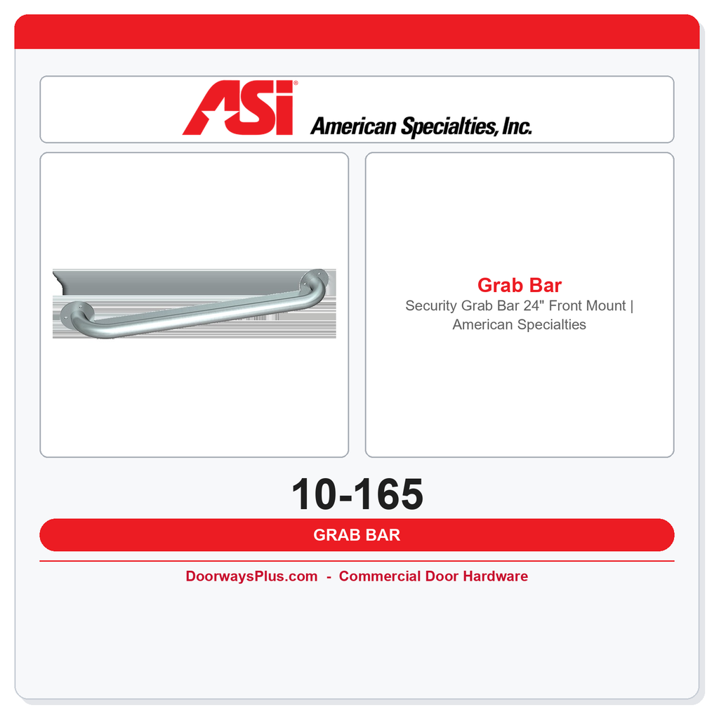 ASI 10-165 Security Grab Bar 24" Front Mount | American Specialties