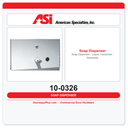 ASI 10-0326 Soap Dispenser - Liquid, Horizontal - Recessed