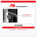 ASI 10-0338 Auto Top-Fill Liquid Soap Dispenser, AC, Bright Stainless, 50.7 oz, Vanity Mount