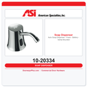 ASI 10-20334 Auto Soap Dispenser - Foam - Battery - Vanity Mounted