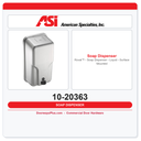ASI 10-20363 Roval™ - Soap Dispenser - Liquid - Surface Mounted