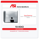ASI 10-9343 Profile™ - Soap Dispenser - Liquid - Surface Mounted