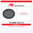 ASI 10-0390-1AC-41 EZ Fill™ Top Fill Multi-Feed Liquid Soap Dispenser Head AC Plug In Matte Black