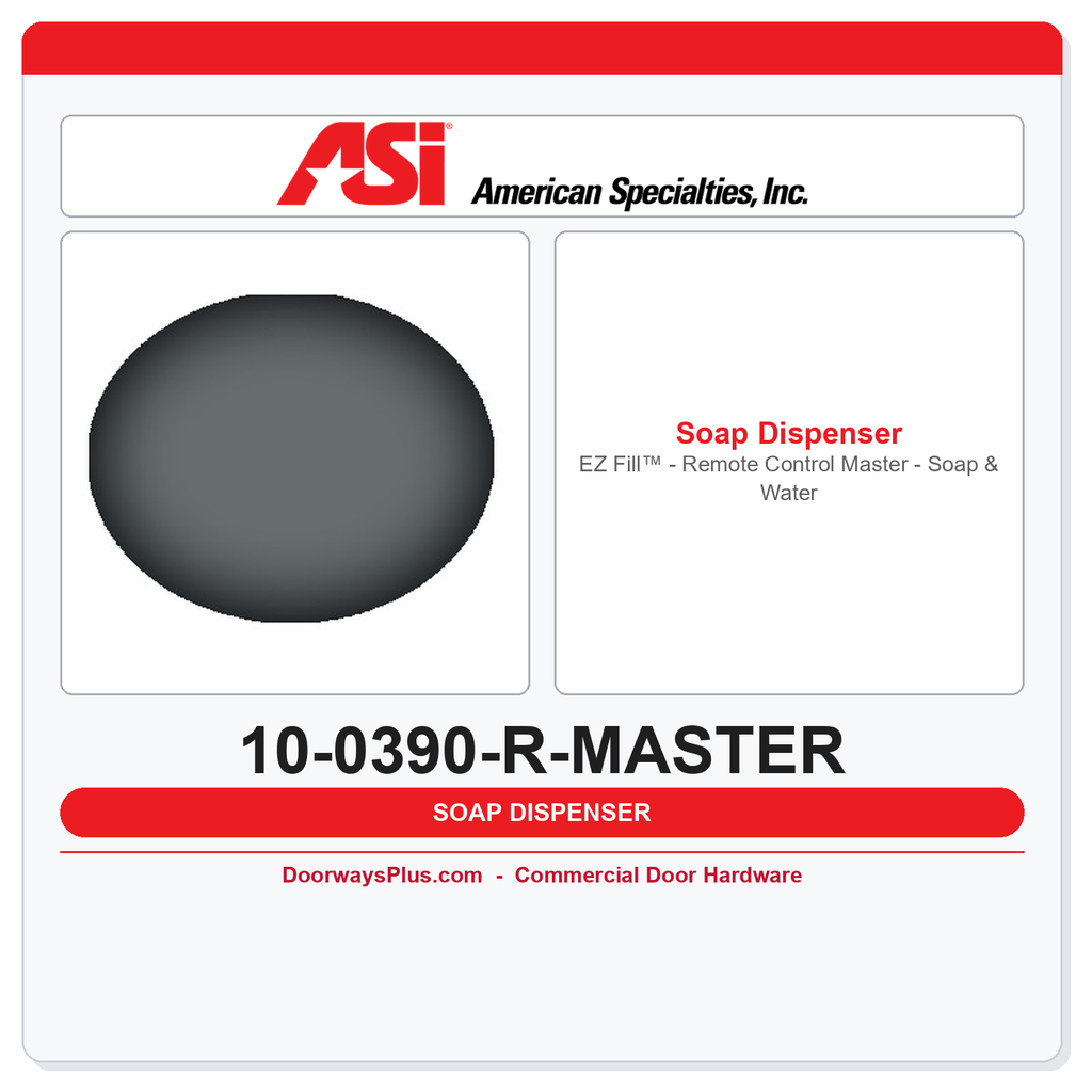 ASI 10-0390-R-MASTER EZ Fill™ - Remote Control Master - Soap & Water