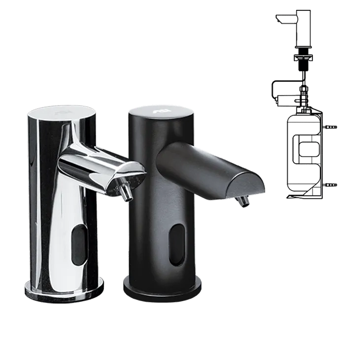 ASI 10-0391-1A EZ Fill™ - Stand Alone LIQUID Soap Dispenser (Batt./not incl) Polished Finish, 1L